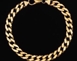 Gold Curb Link Bracelet