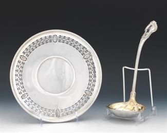 Gorham Gold Washed Sterling Silver Ladle and Whiting Mfg. Co. Sterling Plater