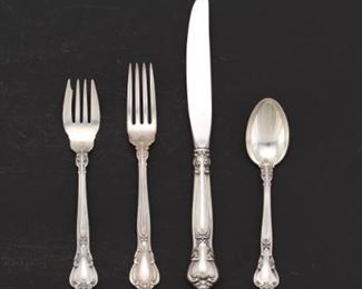 Gorham Sterling Silver Dinner Tableware Service for Sixteen, 