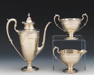 Gorham Sterling Silver ThreePiece Coffee Service