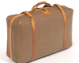 Gucci Leather and Canvas Suitcase