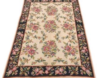 Hand Knotted French Style Needlepoint Carpet 