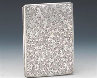 Japanese 950 Sterling Silver Cigarette Case 