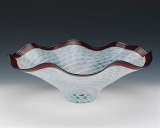 La Chaussee Studio Art Glass Centerpiece Bowl
