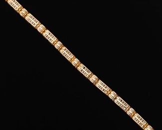 Ladies Gold and Diamond Bracelet