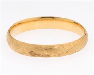Ladies Gold Bangle Bracelet 
