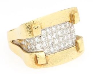 Ladies Pave Diamond Cocktail Ring 