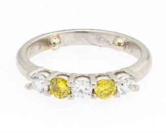 Ladies Platinum and Diamond Band 