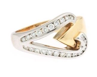 Ladies The Company of Master Jewellers Gold and Diamond Ring
