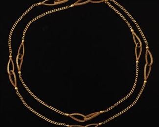 Ladies Vintage Fancy Link Necklace 