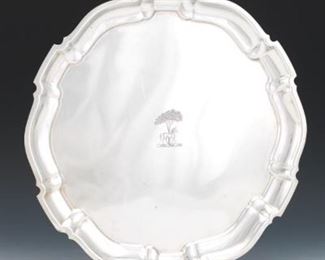 Large Poole Sterling Silver Salver, 