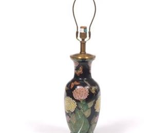 Maitland Smith Porcelain Vase Fitted as a Lamp