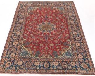 Near Antique Very Fine Hand Knotted Isfahan Carpet, ca. 1950s 