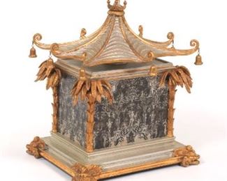 Oriental Pavilion Vanity Casket with En Grisaille Style Decoration