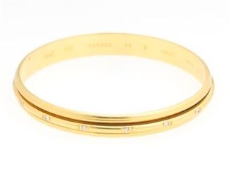 Piaget 18k Gold and Diamond Bangle Bracelet 