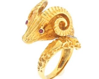 Rams Head Gold, Diamond and Ruby Flexible 