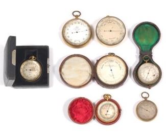 Seven Pocket Barometers 