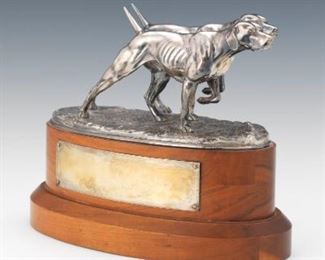 Silvered Dog Hunting Trophy
