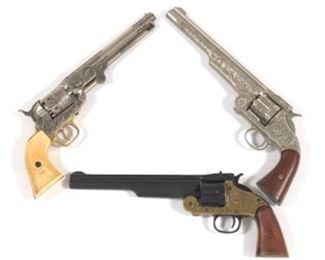 Three Replica Antique Revolvers