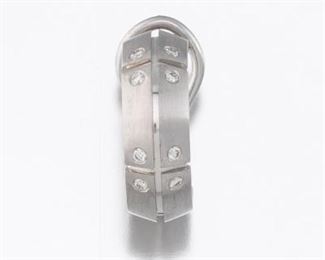 Tiffany  Co. Gold and Diamond Single Earring 