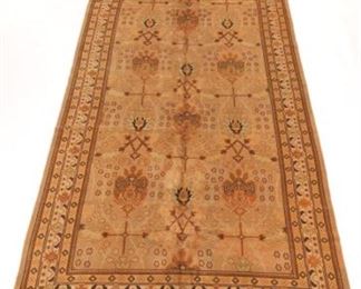 Very Fine SemiAntique Hand Knotted Oushak Carpet 