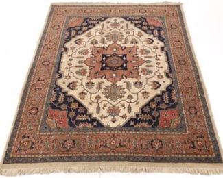 Vintage Fine Hand Knotted Heriz Carpet 