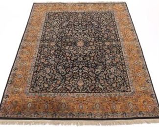 Vintage Hand Knotted Tabriz Carpet