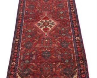 Vintage Hand Knotted Zanjan Carpet 