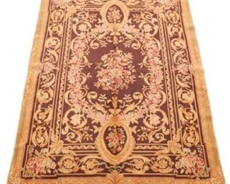 Vintage Very Fine Hand Knotted Savonerie Design Sculpted Carpet 