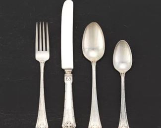 Wallace Sterling Silver Dinner Tableware for Twelve, 