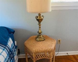 Wicker Accent Table, one of two