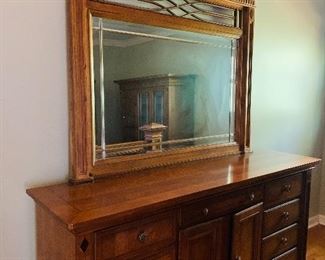 Matching Queen Bedroom Suite by Alexander Jullian, Dresser with Mirror