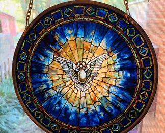 Stained Glass Window Accent, approx 6” diameter