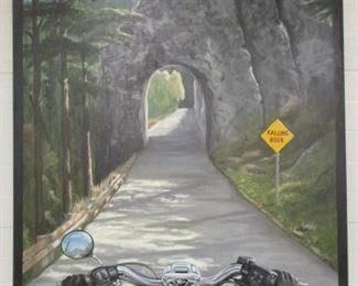 Mountain Ride oil on canvas signed R. L. Hahn