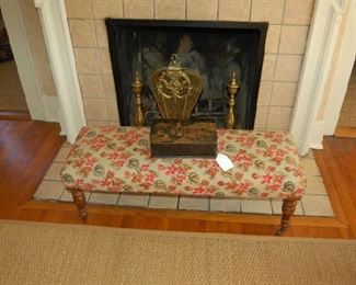 Vaughn needlepoint bench from England