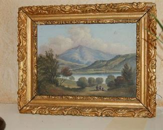 Early English landscape on panel