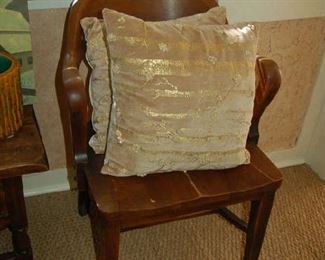 Wooden desk chair