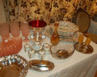 Silver-plate and glassware