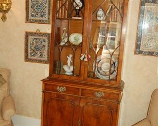 English bookcase cabinet