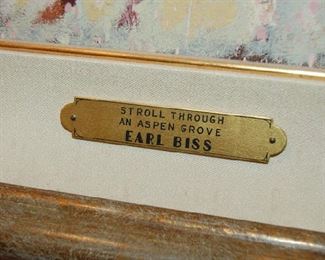 Signed painting by Earl Biss