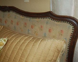 Detail of upholstered bed