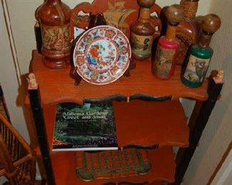 Painted three-tier shelf