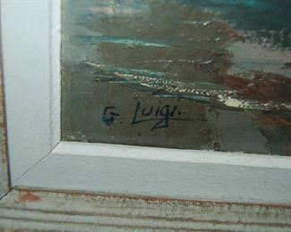 Signed ship painting