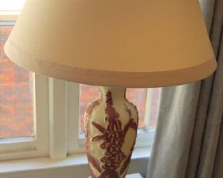 Pair of Galle lamps