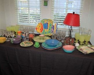 Colorful serving pieces