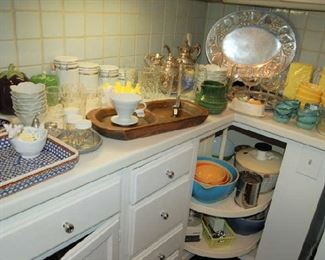 Kitchen full of dinnerware