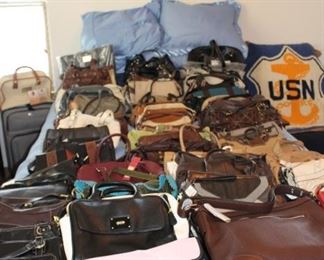 Handbags, including some Coach