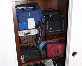 Laptop, tablet and camera cases - some Targus, some Swiss, almost all New