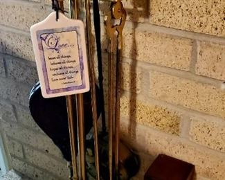 Fireplace Set - Brass