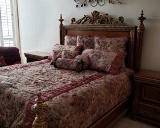 majestic king-size bed with matching nightstands